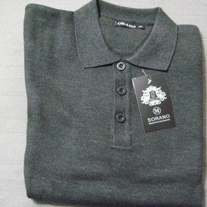 SORANO Men's Long Sleeve Shirt medium,gray Colored, Acrylic